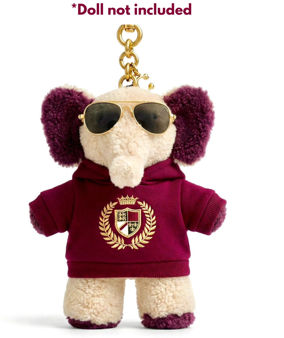 Cotton Cropped Pullover +Matching Canvas Tote  Matching Mini Outfit for plush bag Charm +Necklace