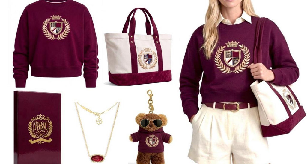 Cotton Cropped Pullover +Matching Canvas Tote  +18K Plated Necklace +Mini Outfit