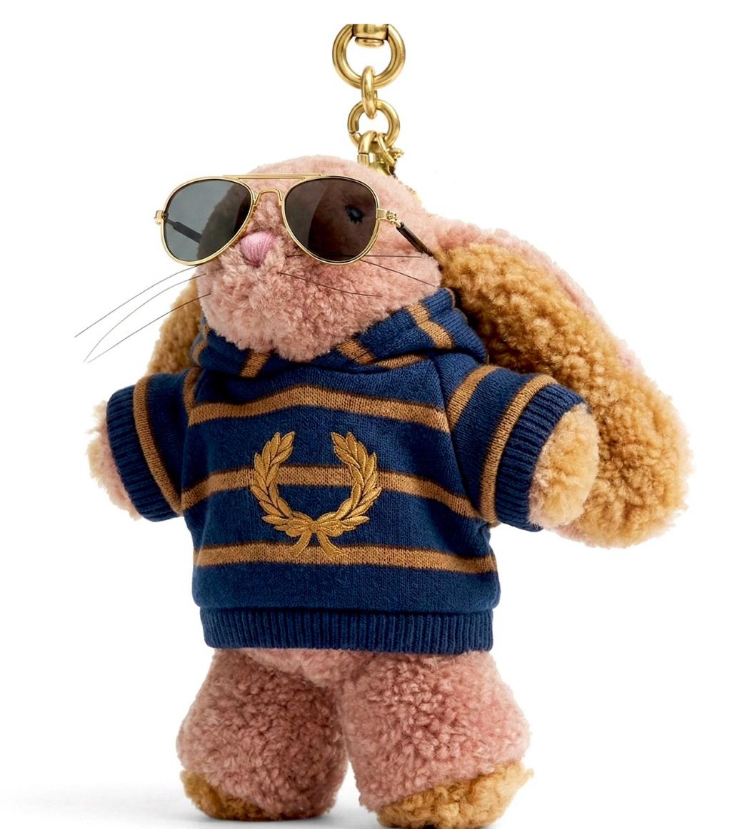 Matching Set: Cotton Cropped Pullover + Matching Canvas Tote + Necklace + Mini Hoodie & Sunglasses for Plush Bag Charm (Doll Not Included)