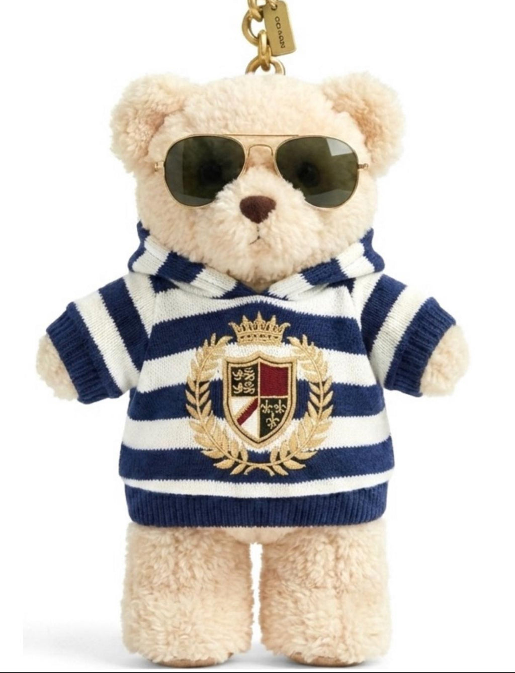 Matching Set: Cotton Cropped Pullover + Matching Canvas Tote + Necklace + Mini Hoodie & Sunglasses for Plush Bag Charm (Doll Not Included)